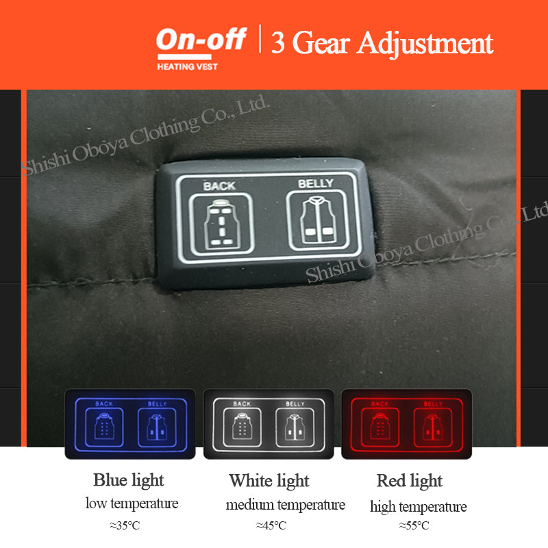 Factory Wholesale Unisex Heated VEST Soft Warm Waistcoat USB Jacket 9 Heating Zones Coat Customized Logo Winter