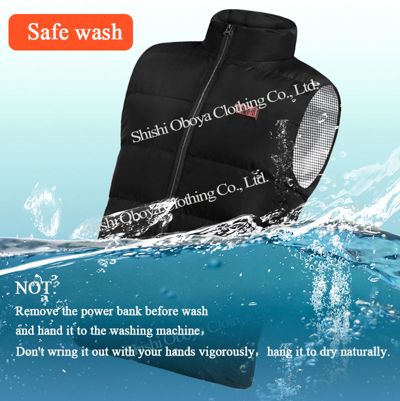Factory Wholesale Unisex Heated VEST Soft Warm Waistcoat USB Jacket 9 Heating Zones Coat Customized Logo Winter