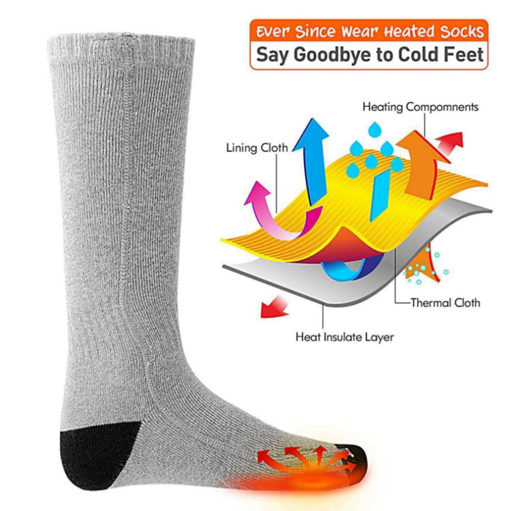Winter Electric Heated Socks USB Rechargeable Remote Control Outdoor Thermal Socks 3 Temperatures Adjustment Heating Socks
