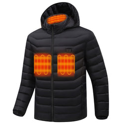 Heated Jacket USB Rechargeable Removable Battery Waterproof