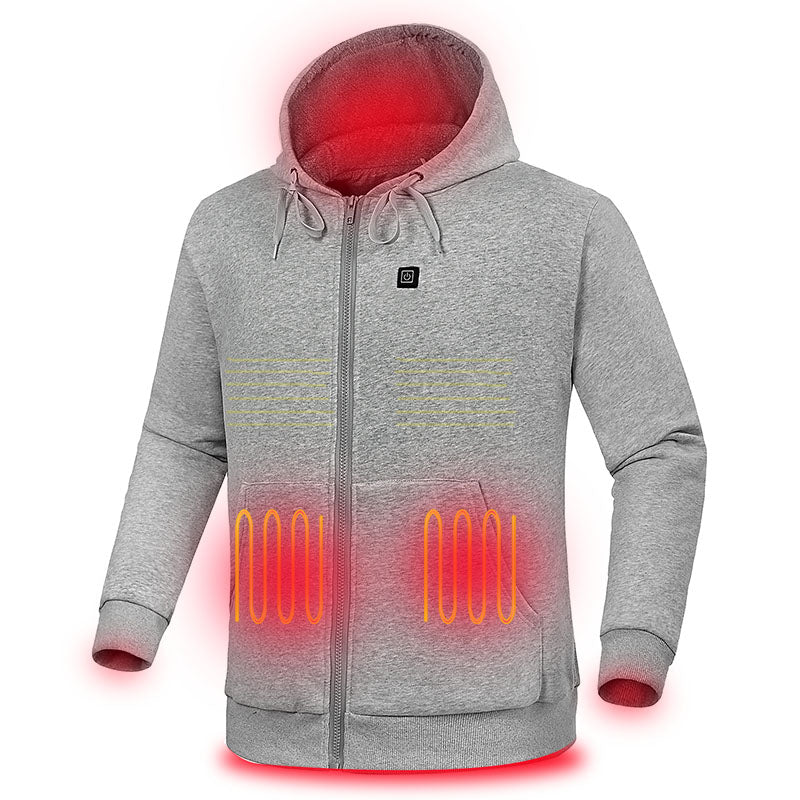 100% Cotton Far Infrared Usb Battery Powered Mens Hoodie Jacket Heated Sweatshirt