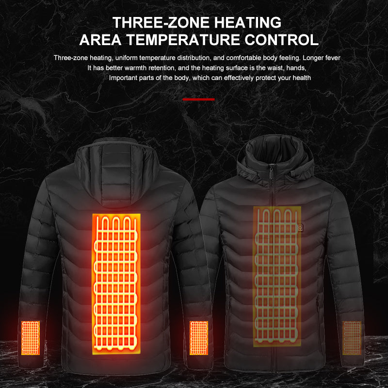 USB Rechargeable Heated Jacket OEM Wholesale Warm Coat down Jacket Puffer Coat Outdoor Winter