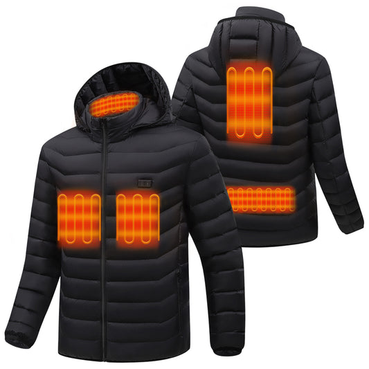 Heated Jacket USB Rechargeable Removable Battery Waterproof