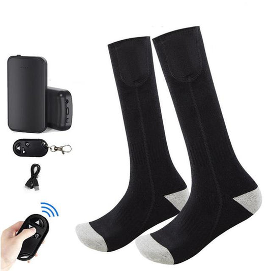 Winter Electric Heated Socks USB Rechargeable Remote Control Outdoor Thermal Socks 3 Temperatures Adjustment Heating Socks