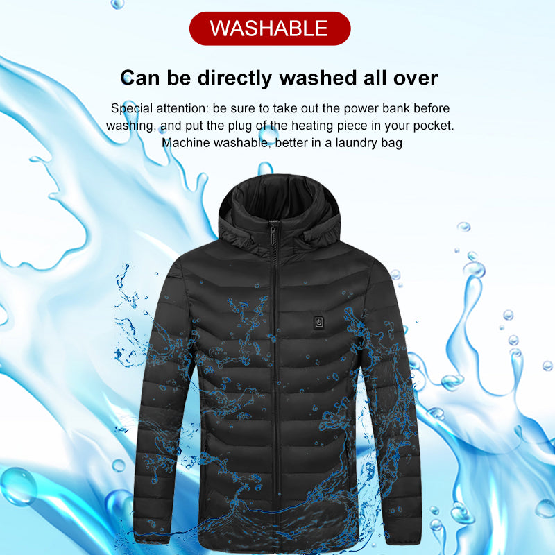 USB Rechargeable Heated Jacket OEM Wholesale Warm Coat down Jacket Puffer Coat Outdoor Winter