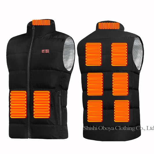 Factory Wholesale Unisex Heated VEST Soft Warm Waistcoat USB Jacket 9 Heating Zones Coat Customized Logo Winter