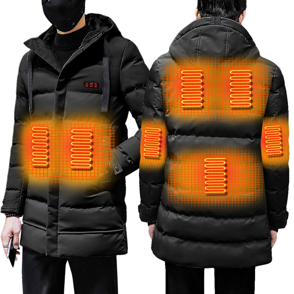 7 Heating Panels Men Winter Coat Warming Coat Battery Heated Coat 5V 1.8A